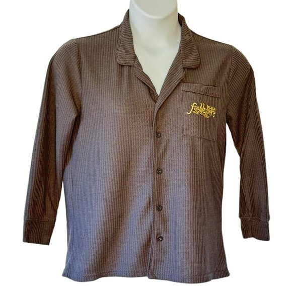 Taylor Swift Other - Taylor Swift Folklore Album Pajama Top Grey Waffle Thermal Gold Embroidery  XS